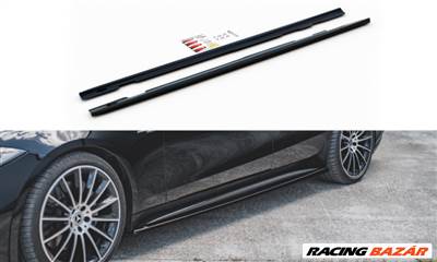 Mercedes CLS C257 2018-2021 AMG-LINE - 53AMG Maxton Design lakkozott fekete küszöb spoiler