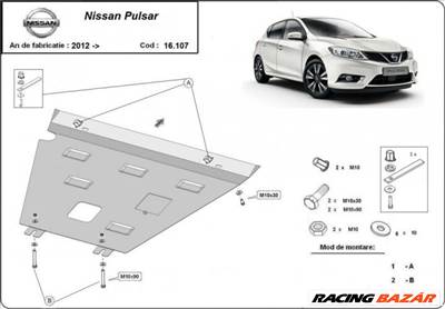 Nissan Pulsar, 2012-2017 - Motorvédő lemez