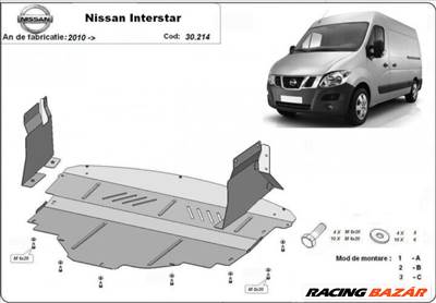 Nissan Interstar, 2010-2018 - Motorvédő lemez