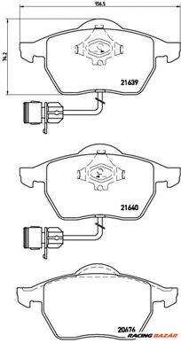 BREMBO P 85 040 - fékbetét AUDI