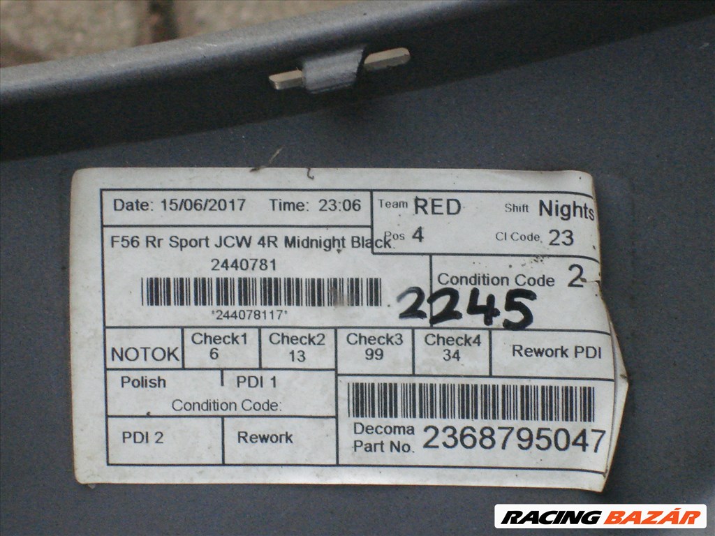 Mini Cooper S JCW  F56 hátsó lökhárító 7351653 2014-től 5. kép