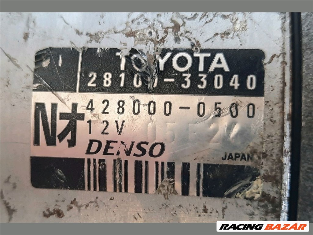Toyota Yaris (XP10) önindító  2810033040 6. kép