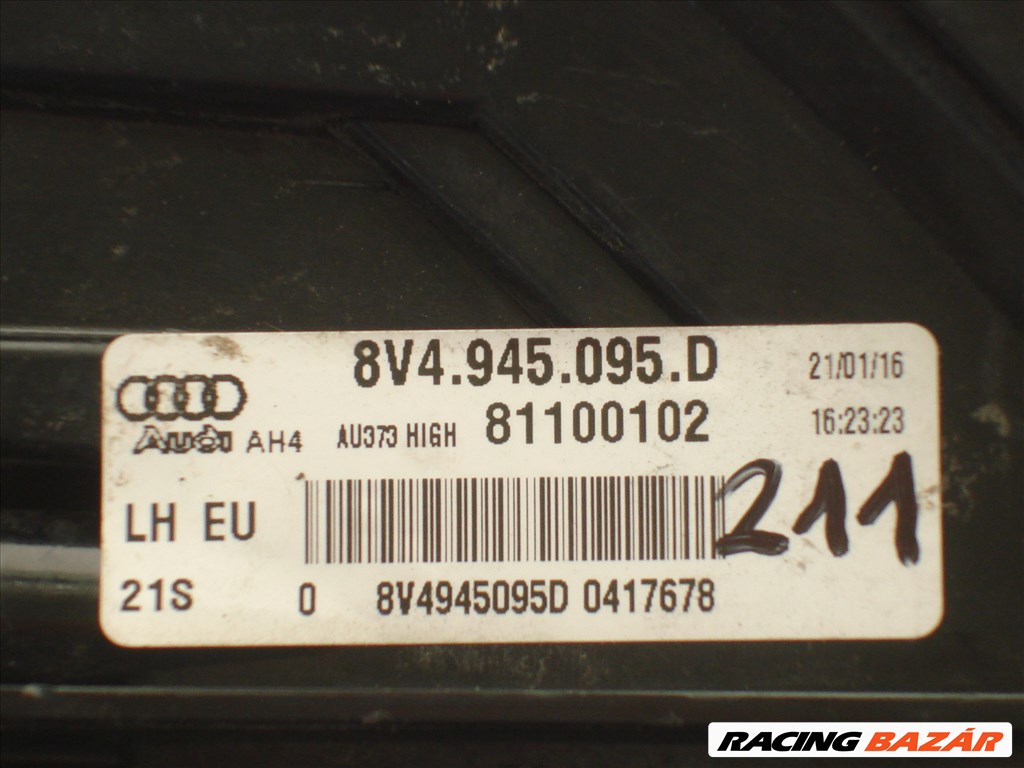 Audi A3 8V Sportback bal hátsó Led Lámpa 8V4945095D 2013-tól 5. kép