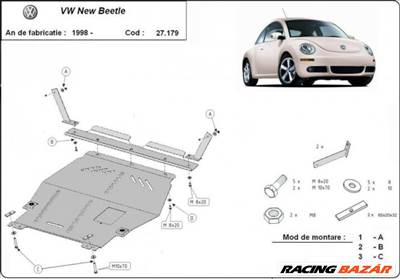 VW Beetle, 1998-2011 - Motorvédő lemez