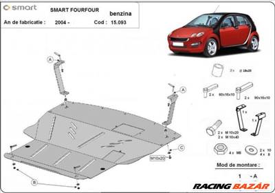 Smart FourFour 2004-2014 - Motorvédő lemez