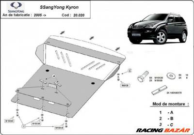 Ssangyong Kyron, 2005-2018 - Motorvédő lemez