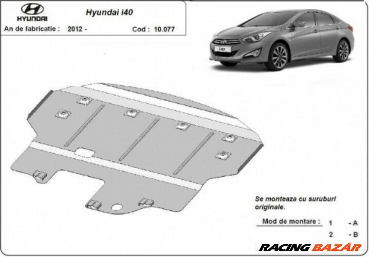 Hyundai I40 2012-2015 - Motorvédő lemez 1. kép