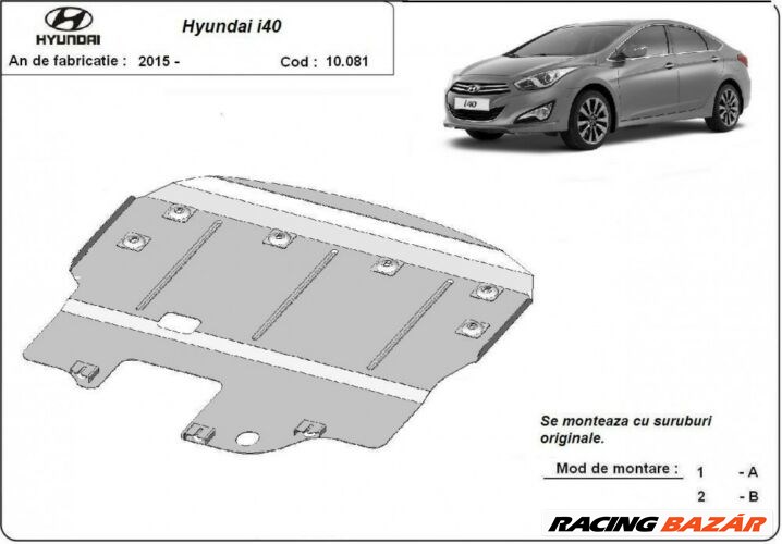 Hyundai i40, 2015-2018 - Motorvédő lemez 1. kép
