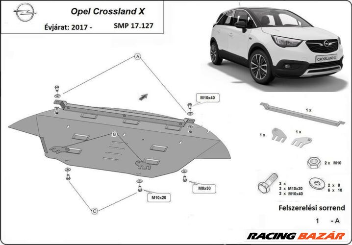 Opel Crossland X, 2017-2018 - Motorvédő lemez 1. kép