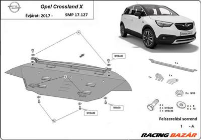 Opel Crossland X, 2017-2018 - Motorvédő lemez