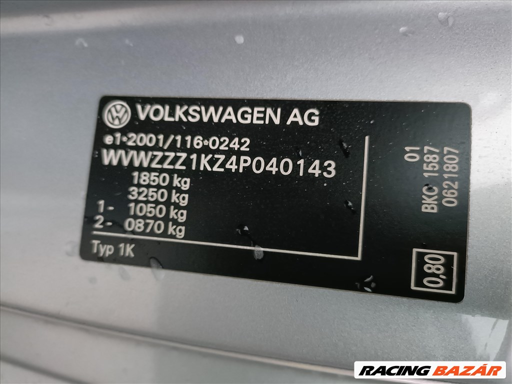 Volkswagen Golf V 1.9 TDI motor BKC kóddal, 290211km-el eladó  bkc19tdi vwgolf519tdi 18. kép