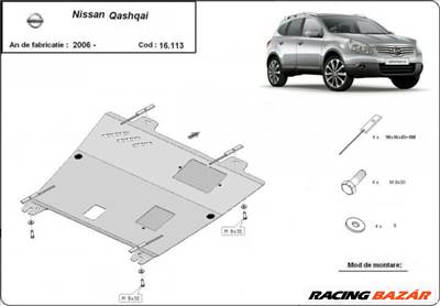 Nissan Qashqai, 2006-2013 - Motorvédő lemez