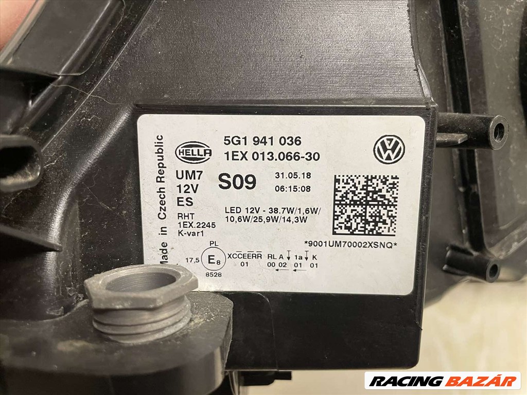 Volkswagen Golf VII led matrix fényszóró eladó 1ex01306629 5g1941035 3. kép