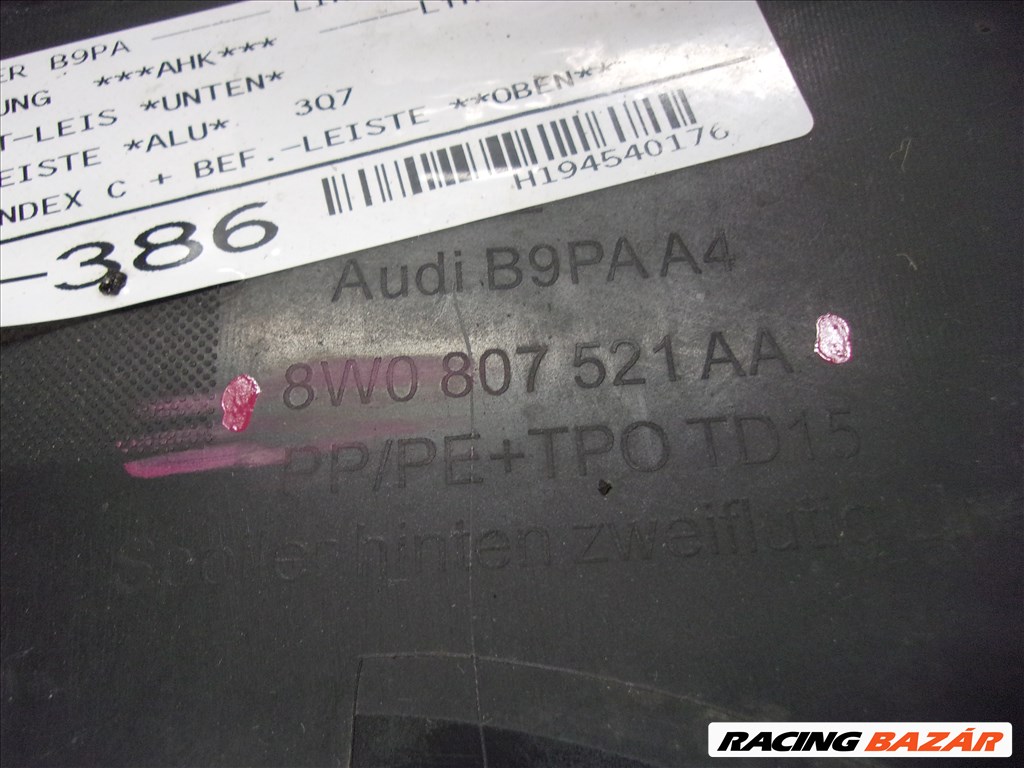 AUDI A4 hátsó lökhárító szegély 2020- 8W0807521AA 6. kép