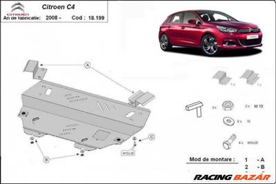 Citroen C4, 2008-2014 - Motorvédő lemez