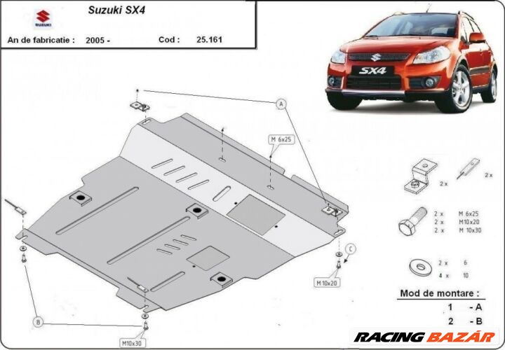 Suzuki SX4, 2016-2018 - Motorvédő lemez 1. kép