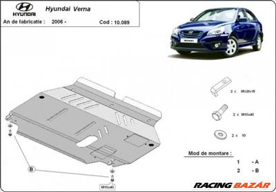 Hyundai Verna, 2006-2018 - Motorvédő lemez