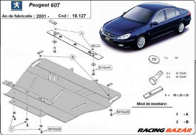 Peugeot 607, 2001-2018 - Motorvédő lemez2.9