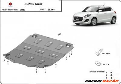 Suzuki Swift, 2017-2019 - Motorvédő lemez