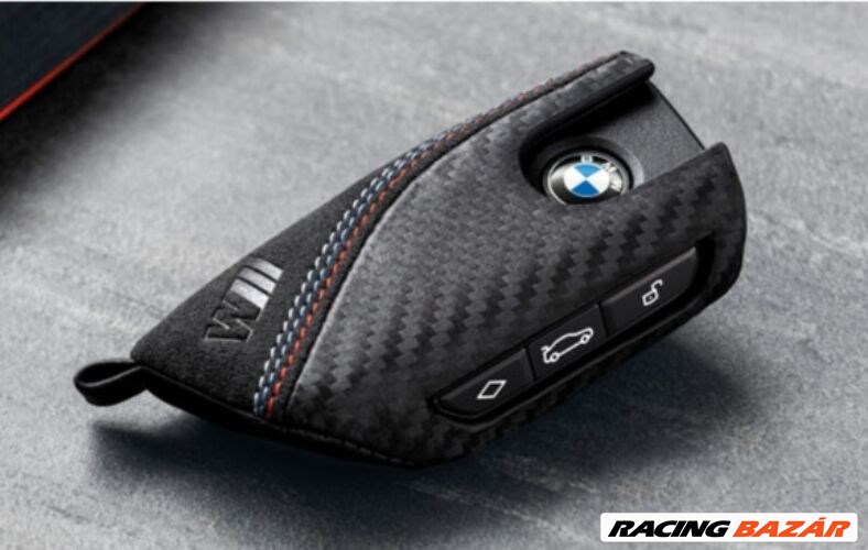 Gyári BMW M Performance alcantara - carbon kulcstok IX i20 F98 X4M LCI 82295A56C32 1. kép