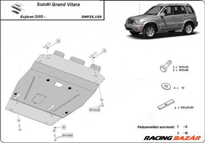 Suzuki Grand Vitara, 2005-2018 - Motorvédő lemez