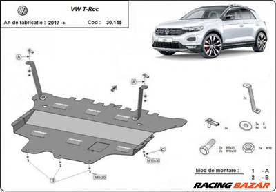 Volkswagen T-Roc, 2017-2018 - Motorvédő lemez