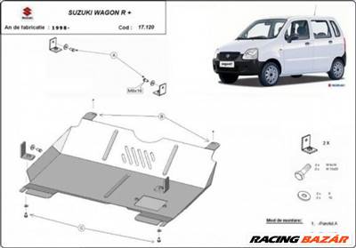Suzuki Wagon R+, 1998-2018 - Motorvédő lemez