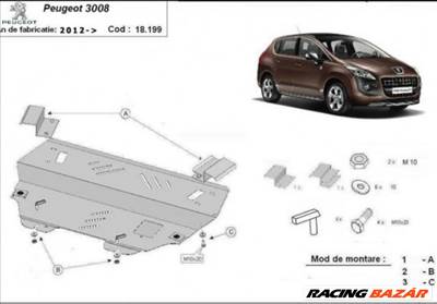 Peugeot 3008, 2012-2018 - Motorvédő lemez