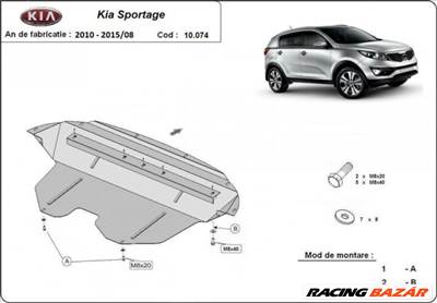 Kia Sportage, 2011-2015 - Motorvédő lemez