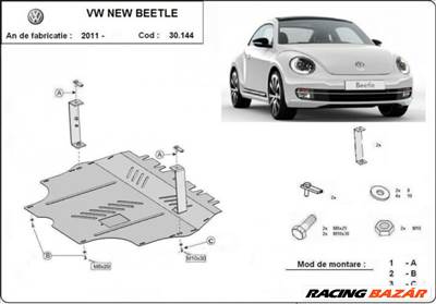 VW New Beetle, 2011-2018 - Motorvédő lemez