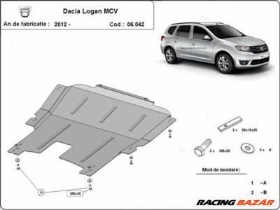Dacia Logan MCV, 2012-2018 - Motorvédő lemez