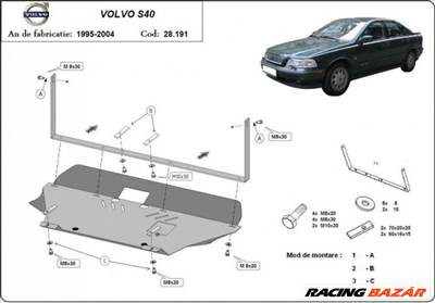 Volvo S40, 1995-2004 - Motorvédő lemez