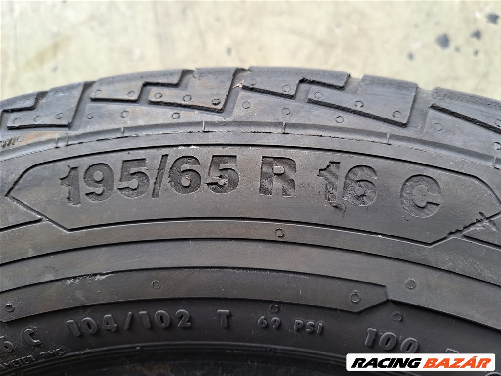 2db 195/65 R16c Continental ContiVanContact 100 nyári teherautó gumi eladó!!! : 6mm min 5. kép