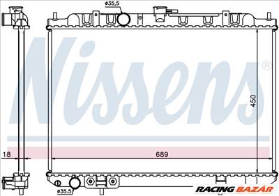 NISSENS 68704 Hűtőradiátor