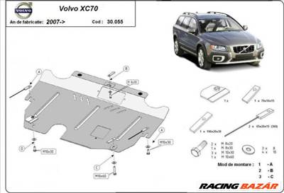 Volvo XC70, 2007-2018 - Motorvédő lemez