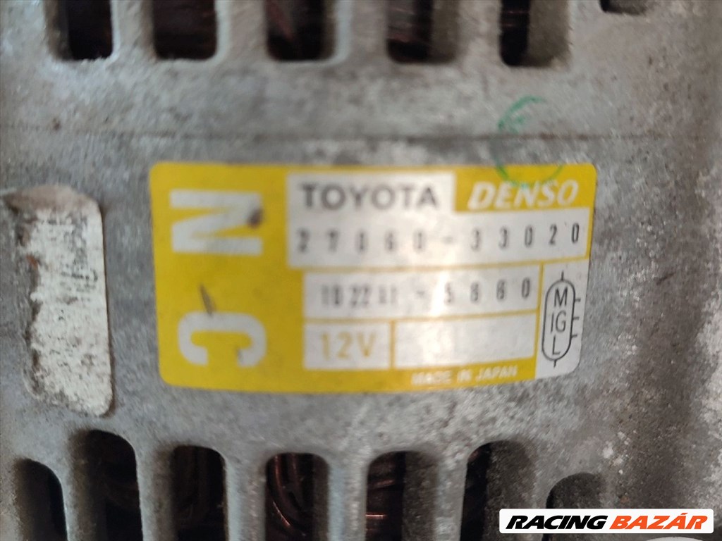 Toyota Yaris (XP10) generátor  denso-2706033020 2. kép