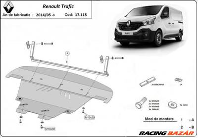 Renault Trafic, 2014-2018 - Motorvédő lemez