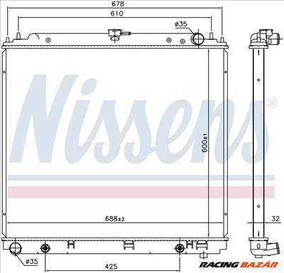 NISSENS 69485 Hűtőradiátor