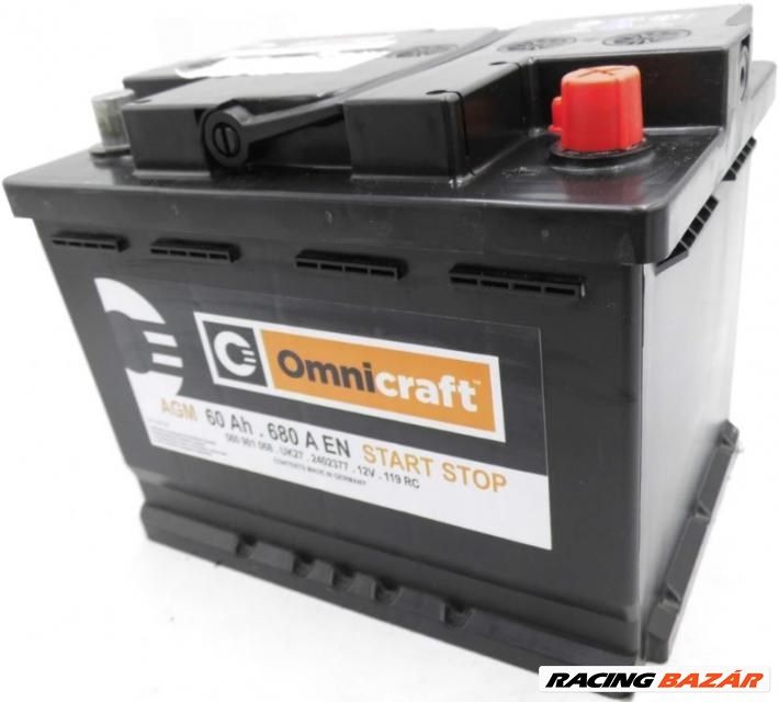 Omnicraft Start-Stop AGM 60 Ah akkumulátor 1. kép
