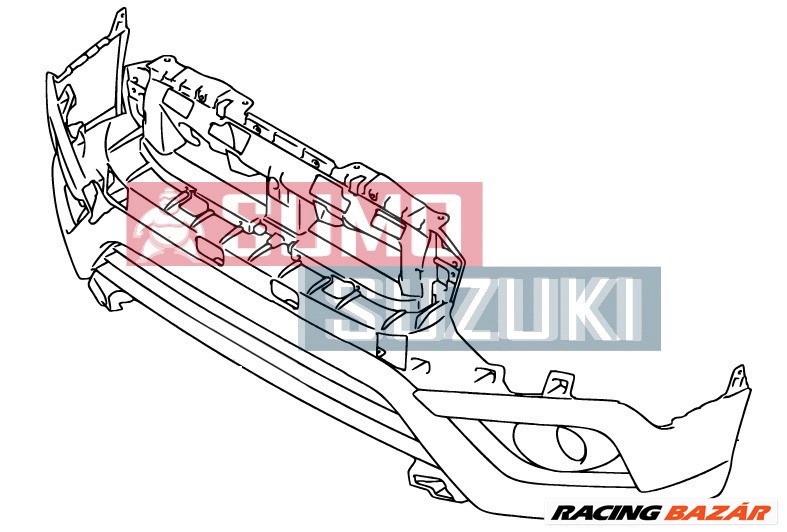 Suzuki S-Cross 2017-> lökhárító első alsó fekete 71721-64R00 nem távolság tartó radaros!  2. kép