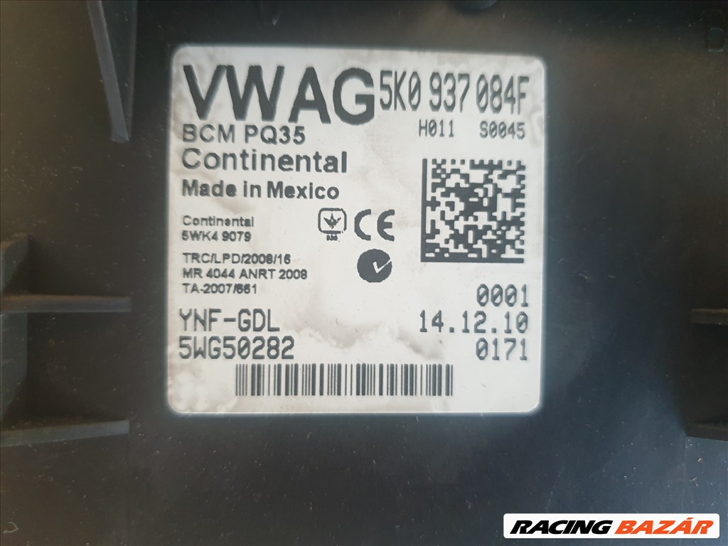 Volkswagen Golf VI BCM komfort elektronika 5k0937084f 2. kép