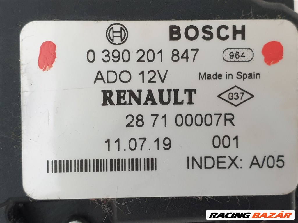 503027 Renault Megane 3,  Hátsó Ablaktörlő Motor, 287100007R 5. kép