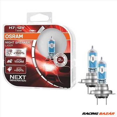 OSRAM Night Breaker Laser H7 +150% 2 darabos csomag