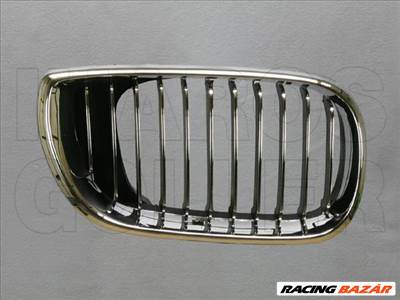 BMW 3 2001-2005 E46 - Hűtődíszrács jobb, keret+bordák krómozott