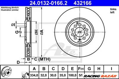 ATE 24.0132-0166.2 - féktárcsa AUDI VW