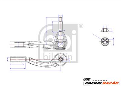 FEBI BILSTEIN 180559 - Kormánygömbfej MERCEDES-BENZ