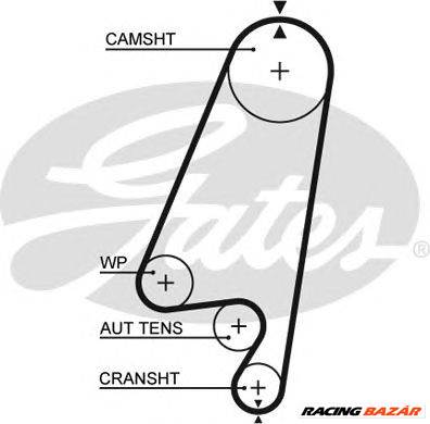 GATES 5367XS - vezérműszíj CHEVROLET OPEL VAUXHALL