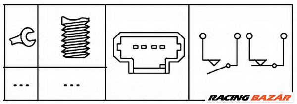 HELLA 6DD 008 622-811 - Féklámpa kapcsoló NISSAN OPEL RENAULT VAUXHALL 1. kép