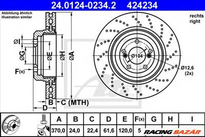 ATE 24.0124-0234.2 - féktárcsa BMW