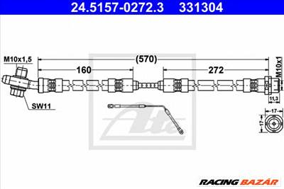 ATE 24.5157-0272.3 - fékcső BMW